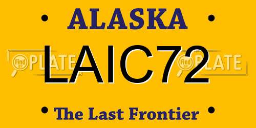 LAIC72 Alaska License Plate