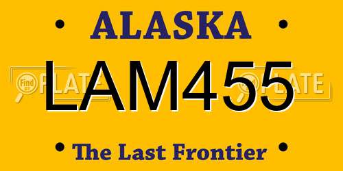 LAM455 Alaska License Plate