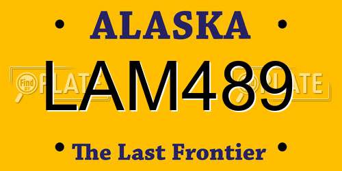 LAM489 Alaska License Plate