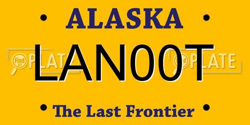 LAN00T Alaska License Plate