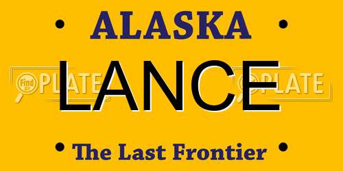 LANCE Alaska License Plate