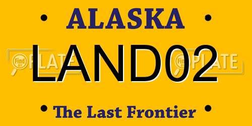 LAND02 Alaska License Plate