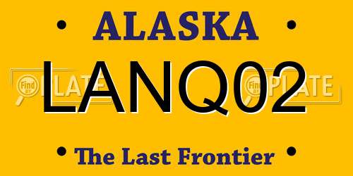 LANQ02 Alaska License Plate