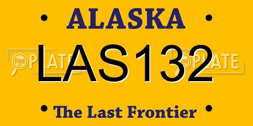 LAS132 Alaska License Plate