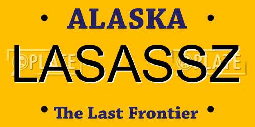 LASASSZ Alaska License Plate