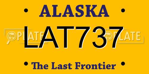 LAT737 Alaska License Plate