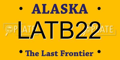 LATB22 Alaska License Plate