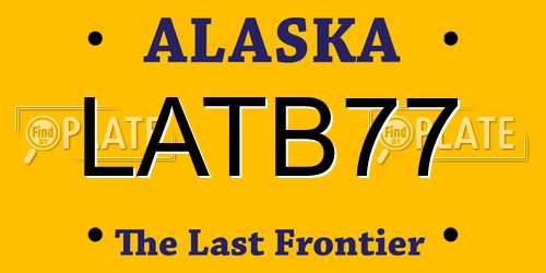 LATB77 Alaska License Plate