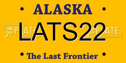 LATS22 Alaska License Plate