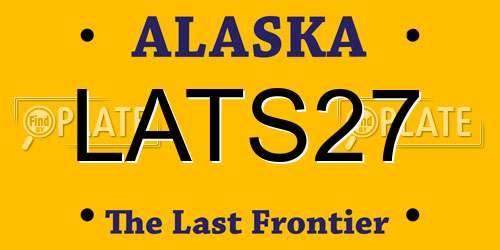 LATS27 Alaska License Plate
