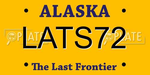 LATS72 Alaska License Plate