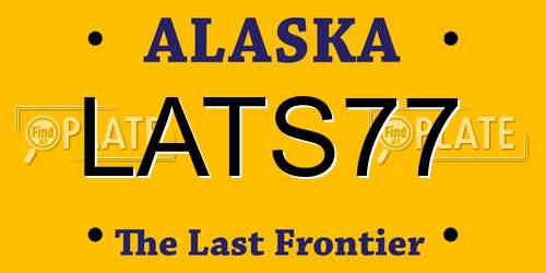 LATS77 Alaska License Plate