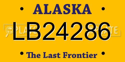 LB24286 Alaska License Plate