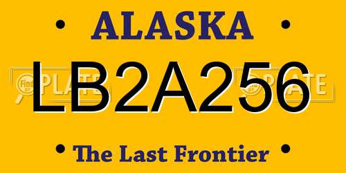 LB2A256 Alaska License Plate