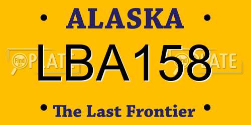 LBA158 Alaska License Plate