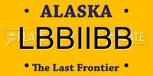 LBBIIBB Alaska License Plate