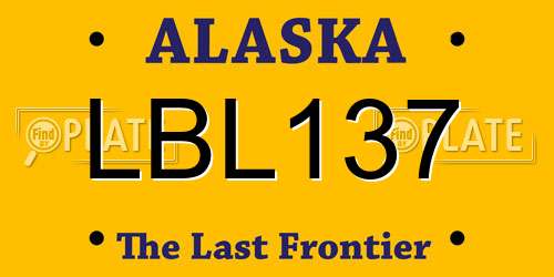 LBL137 Alaska License Plate