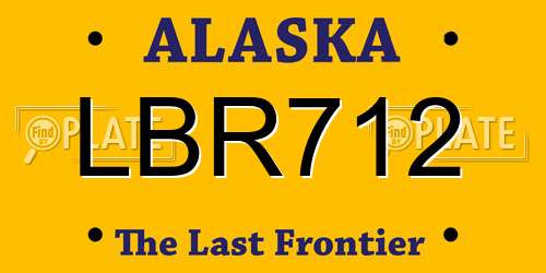 LBR712 Alaska License Plate