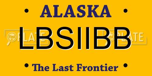 LBSIIBB Alaska License Plate
