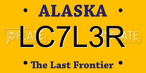 LC7L3R Alaska License Plate