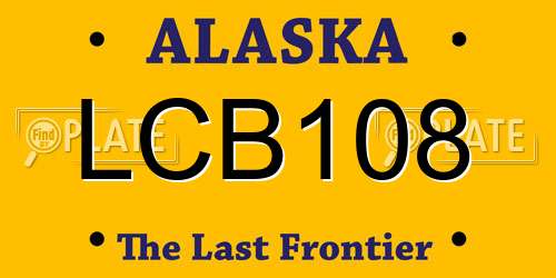 LCB108 Alaska License Plate
