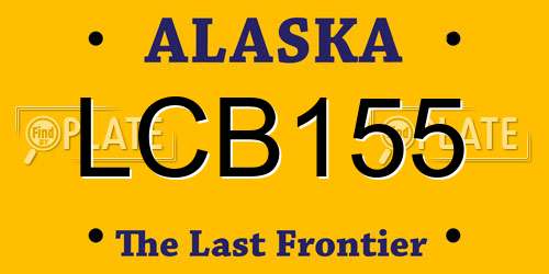 LCB155 Alaska License Plate