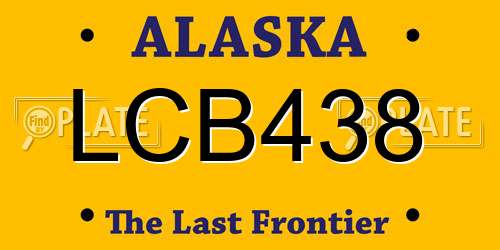 LCB438 Alaska License Plate
