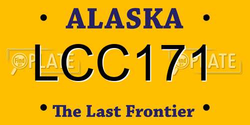 LCC171 Alaska License Plate
