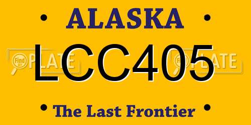 LCC405 Alaska License Plate