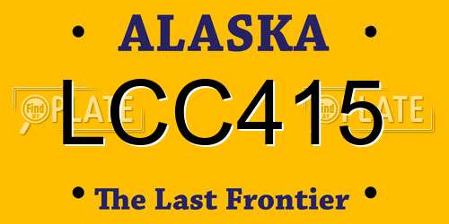 LCC415 Alaska License Plate