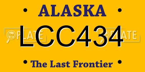 LCC434 Alaska License Plate