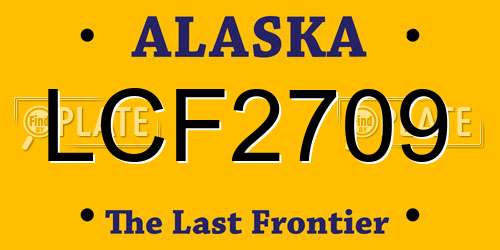 LCF2709 Alaska License Plate