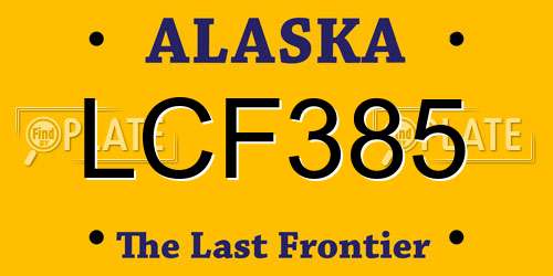 LCF385 Alaska License Plate