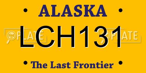 LCH131 Alaska License Plate