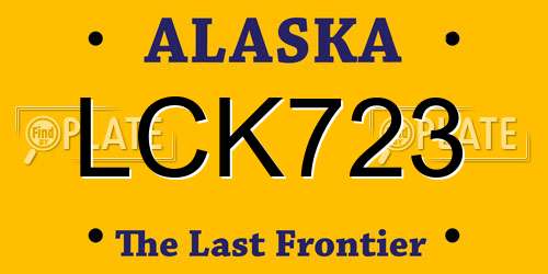 LCK723 Alaska License Plate