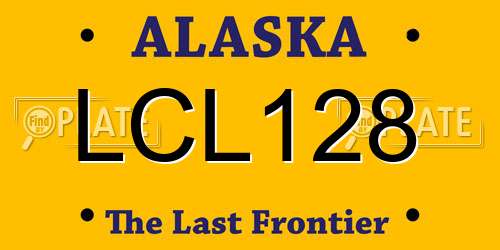 LCL128 Alaska License Plate