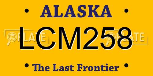 LCM258 Alaska License Plate