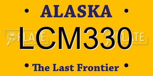 LCM330 Alaska License Plate