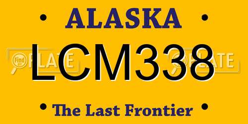 LCM338 Alaska License Plate