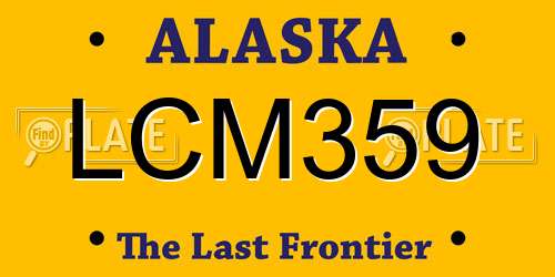 LCM359 Alaska License Plate