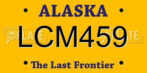 LCM459 Alaska License Plate