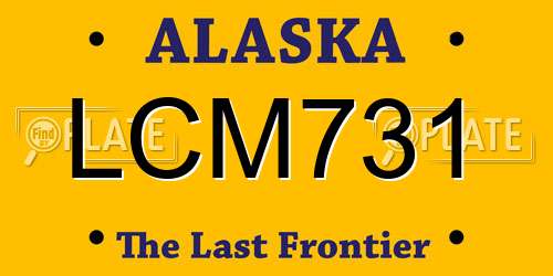LCM731 Alaska License Plate