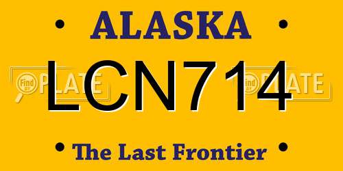 LCN714 Alaska License Plate