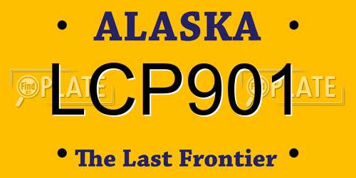 LCP901 Alaska License Plate