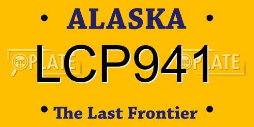 LCP941 Alaska License Plate
