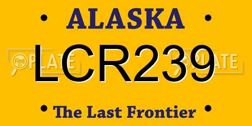 LCR239 Alaska License Plate