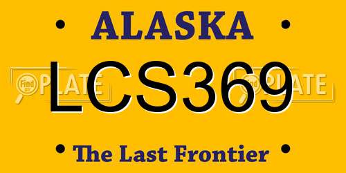 LCS369 Alaska License Plate