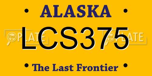 LCS375 Alaska License Plate