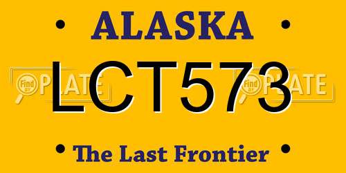 LCT573 Alaska License Plate