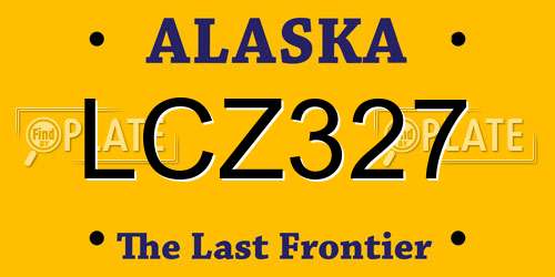 LCZ327 Alaska License Plate